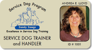 Contact Andy Service Dog Trainer and Handler